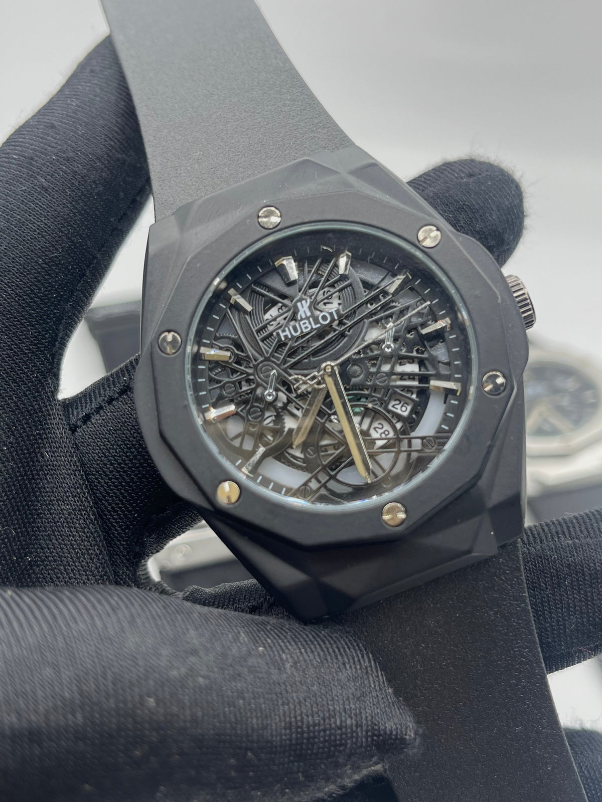 Hub DIAMOND CUT watch black